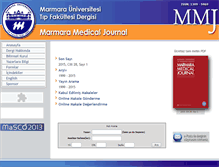 Tablet Screenshot of marmaramedicaljournal.org